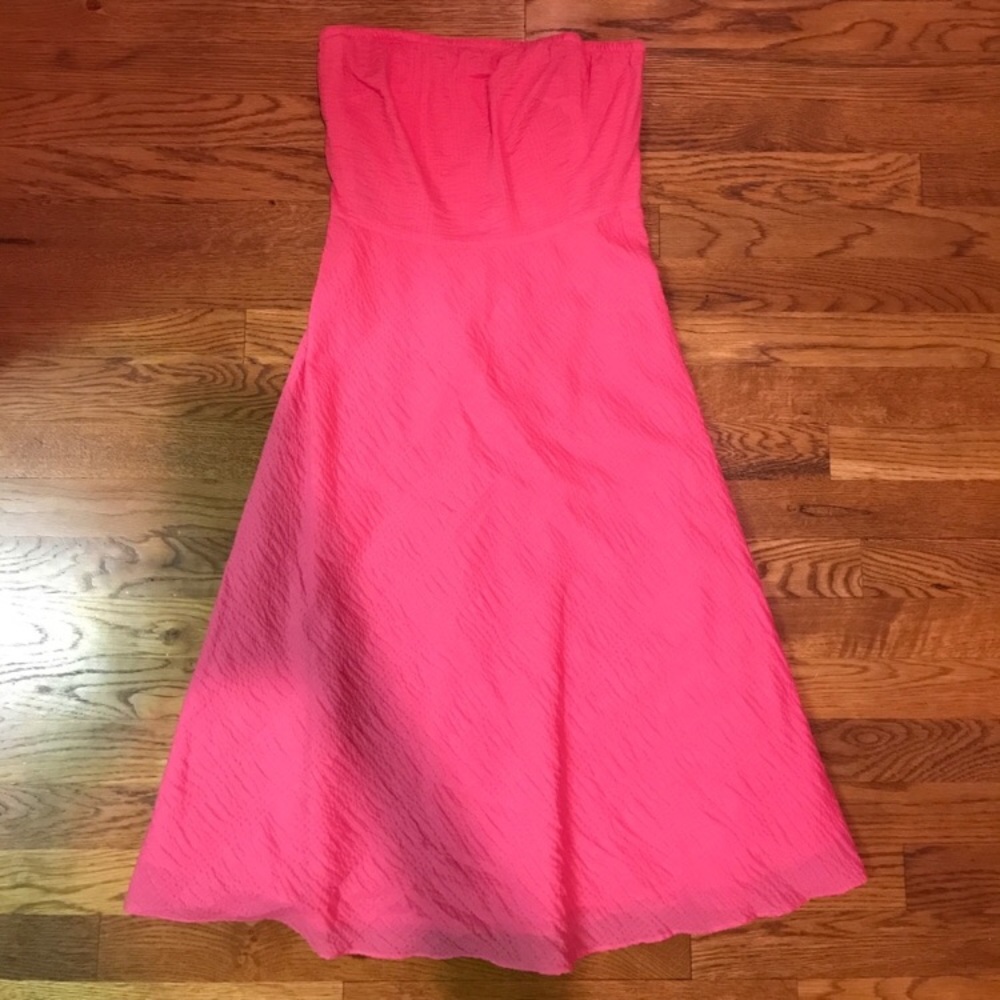 ๐ฅ J Crew Textured Strapless Summer Dress ๐ฅ - Picture 4 of 8